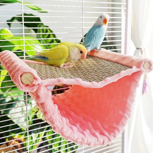 Woven Rattan Hammock Nest for Small Parrots and Budgies