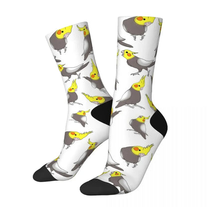 Cockatiel Print Crew Socks | Bon Bon Bird Toys