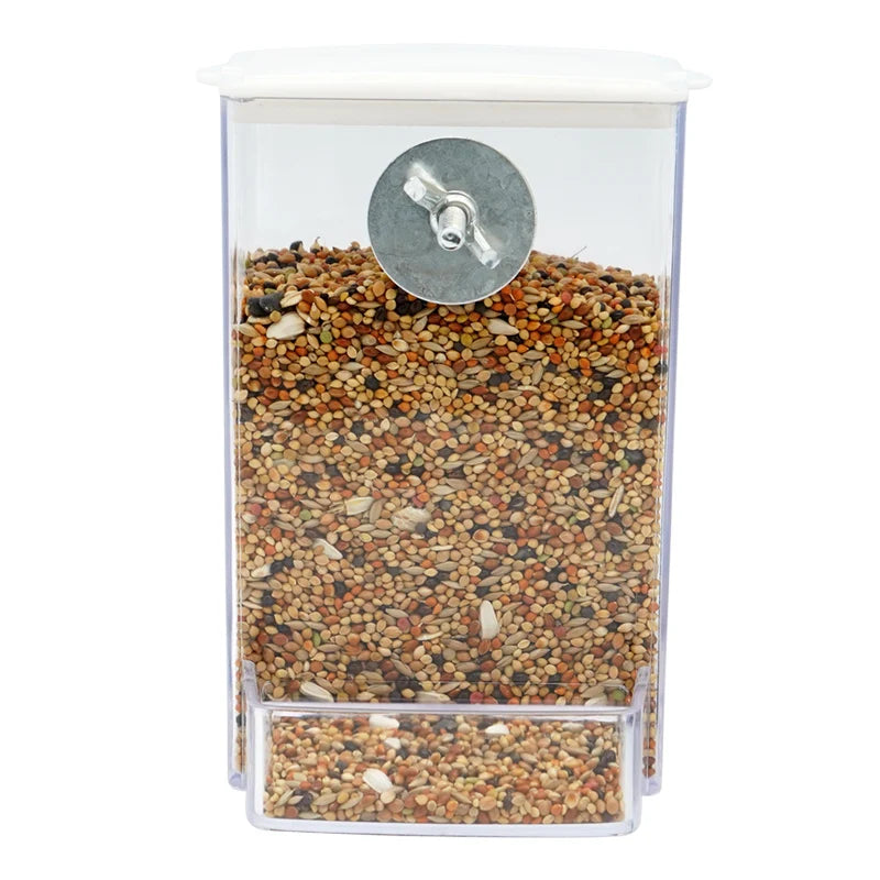 Gravity Bird Seed Feeder with Dustproof Lid 