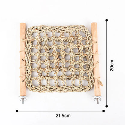 Woven Seagrass Platform Perch for Birds | Bon Bon Bird Toys