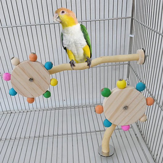 Spinning Bead Wheel Perch Toy for Birds | Bon Bon Bird Toys