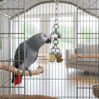 Stainless Steel Bell Toy for Large Parrots | Bon Bon Bird Toys