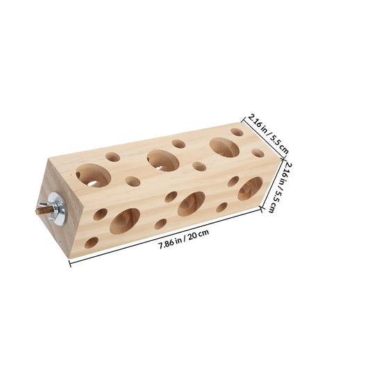 Natural Wood Tree Hollow Chew Perch for Birds | Bon Bon Bird Toys