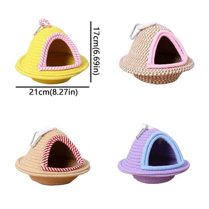 Handwoven Cotton Bird Nest | Bon Bon Bird Toys