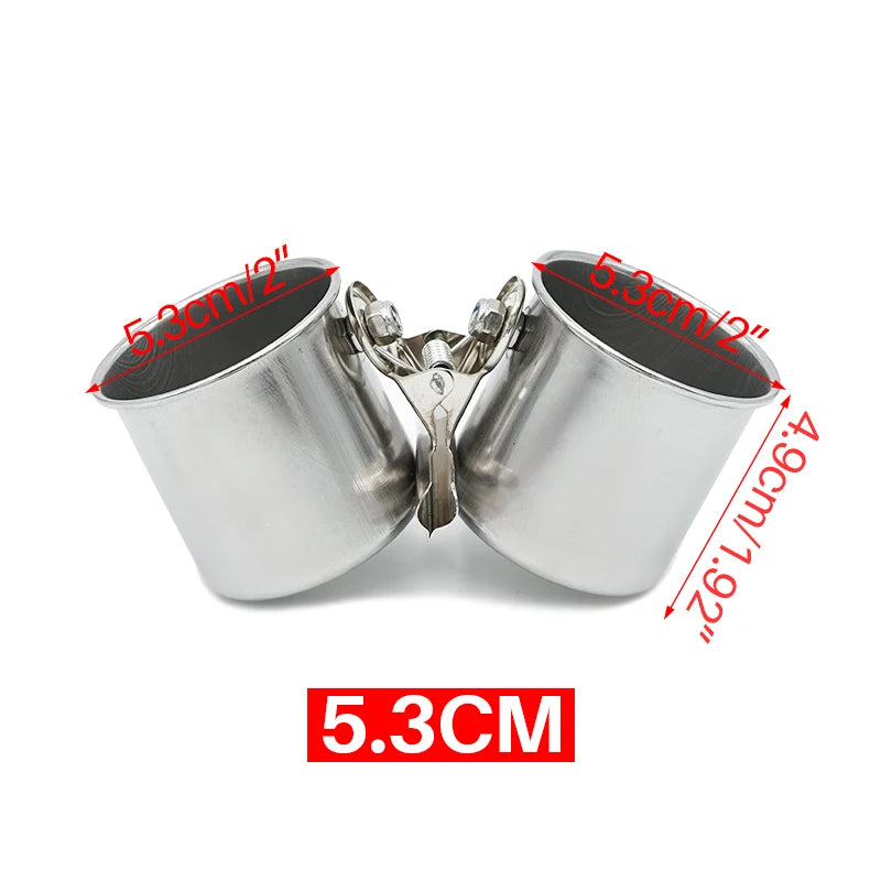 Stainless Steel Bird Feeder Cup Set with Stand Clip