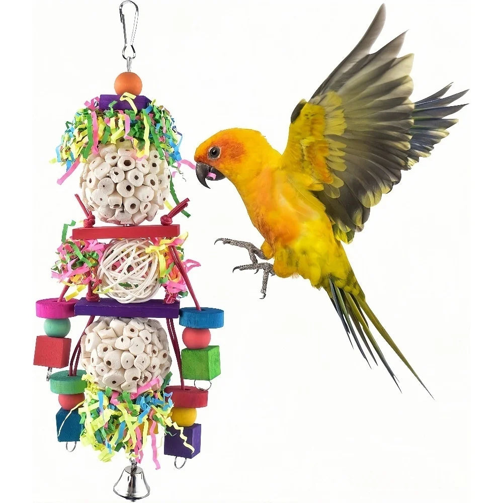 Natural Sola Ball Foraging Toy for Birds | Bon Bon Bird Toys