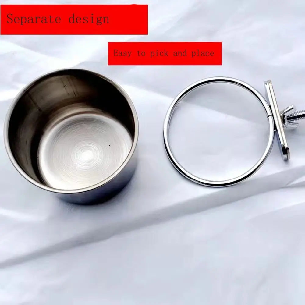 Stainless Steel Hanging Cage Bowl for Birds | Bon Bon Bird Toys