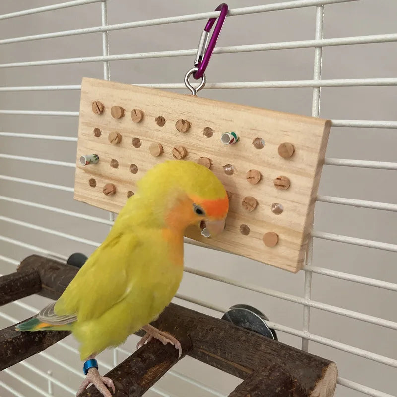 Wooden Plug Chew Board for Birds