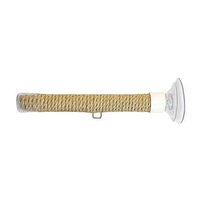 Jute Rope Suction Cup Window Perch for Birds | Bon Bon Bird Toys