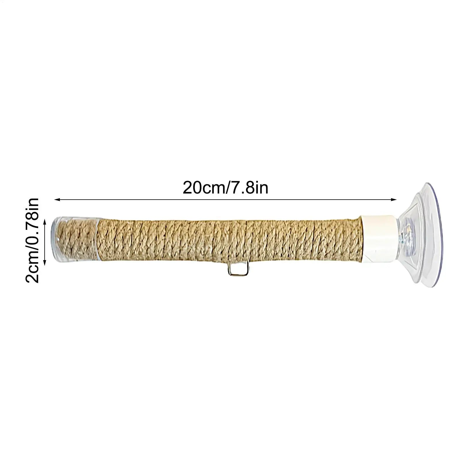Jute Rope Suction Cup Window Perch for Birds | Bon Bon Bird Toys