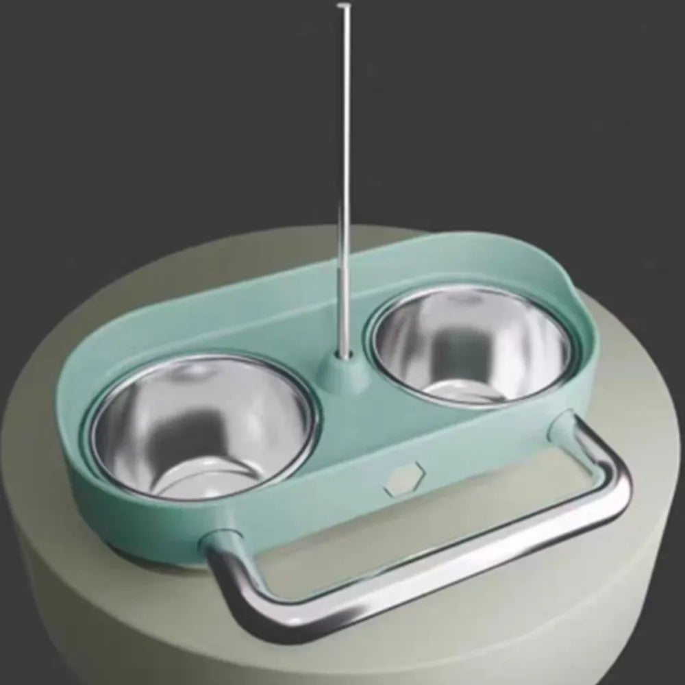 Double Bowl Cage-Mount Bird Feeder with Splash Guard | Bon Bon Bird Toys