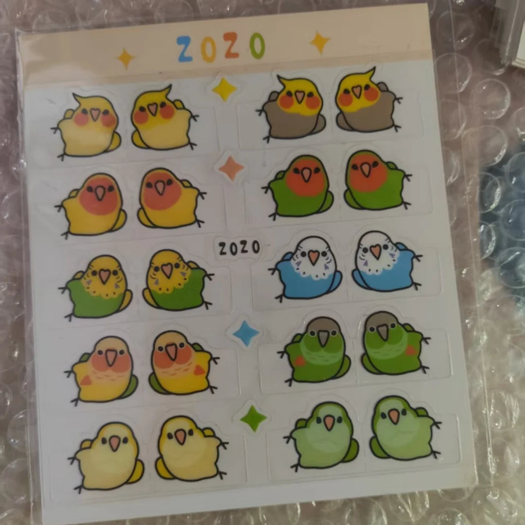 Chubby Bird Planner Index Tab Stickers | Bon Bon Bird Toys