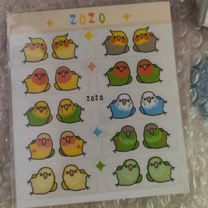 Chubby Bird Planner Index Tab Stickers | Bon Bon Bird Toys