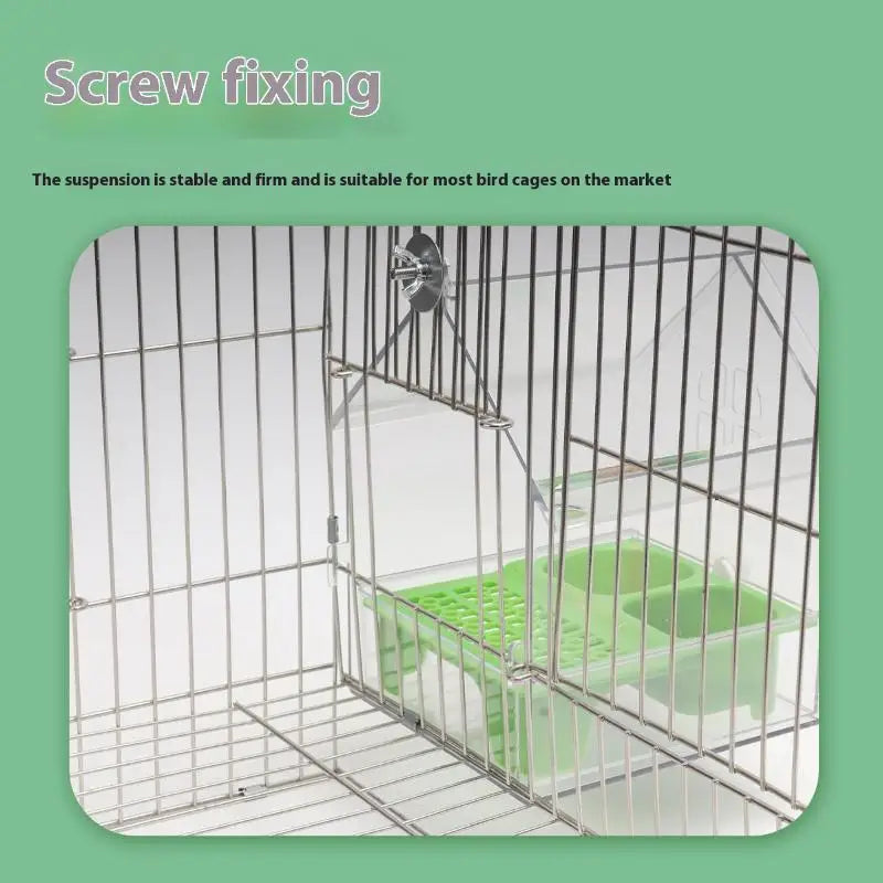 Acrylic House Bird Feeder with Pull-Out Drawer | Bon Bon Bird Toys