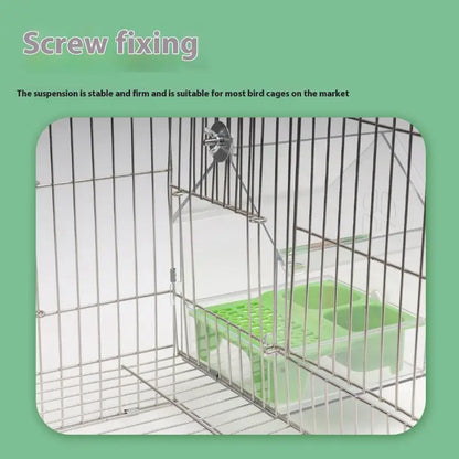 Acrylic House Bird Feeder with Pull-Out Drawer | Bon Bon Bird Toys