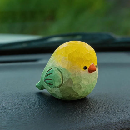 Hand-Carved Sparrow Figurine | Bon Bon Bird Toys