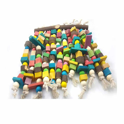 Large Wood Climbing Chew Toy for Macaws, Cockatoos & African Grey