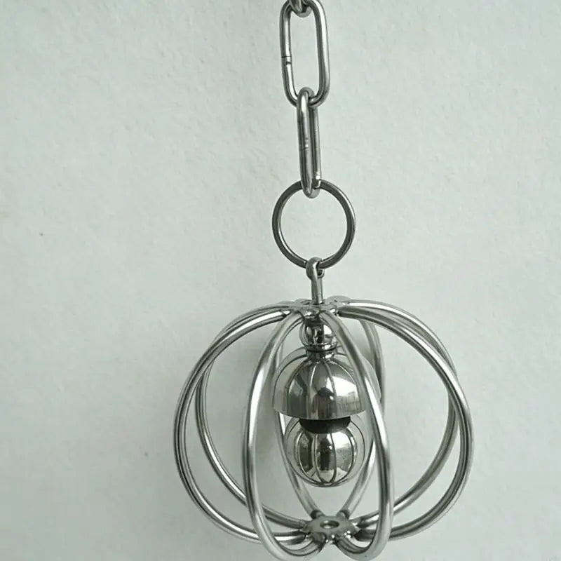 Stainless Steel Wire Ball Rattle Toy for Parrots