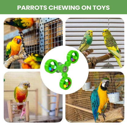 Spinning Windmill Rattle Toy for Birds | Bon Bon Bird Toys