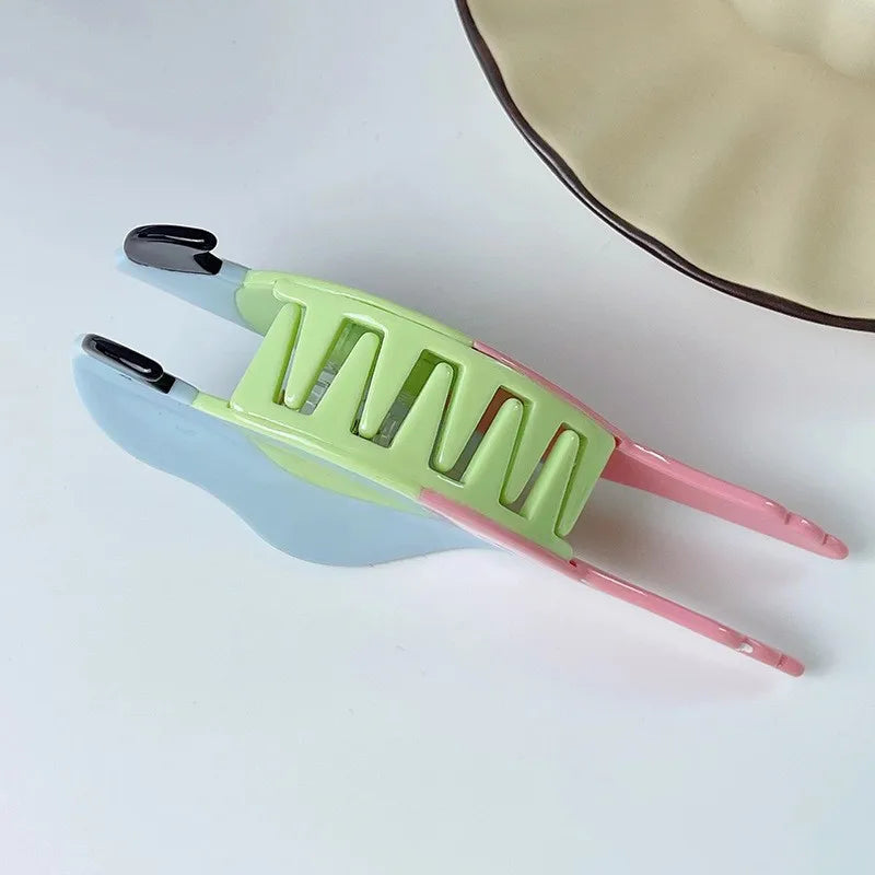 Colorful Macaw Hair Claw Clip