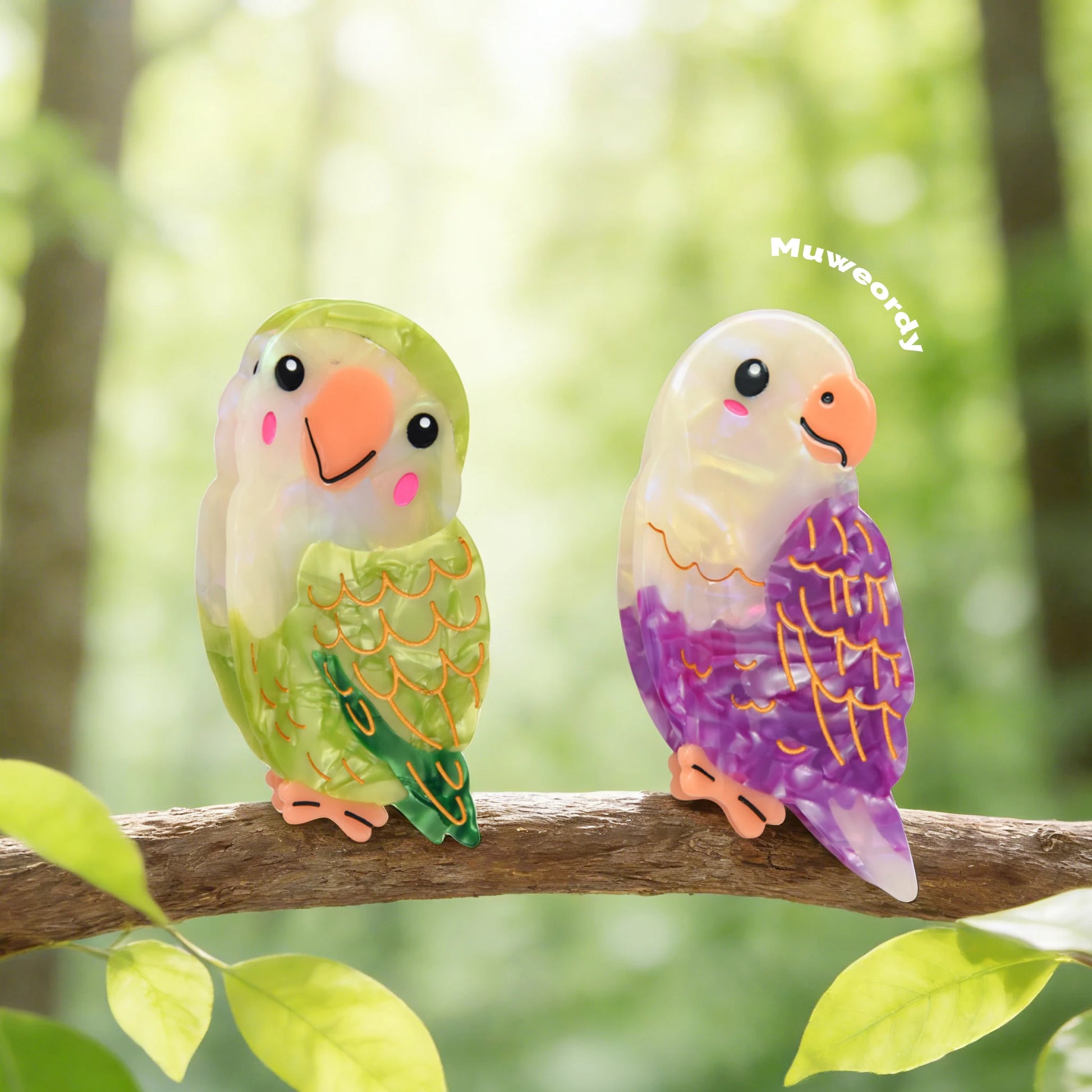 Lovebird Hair Claw Clip | Bon Bon Bird Toys