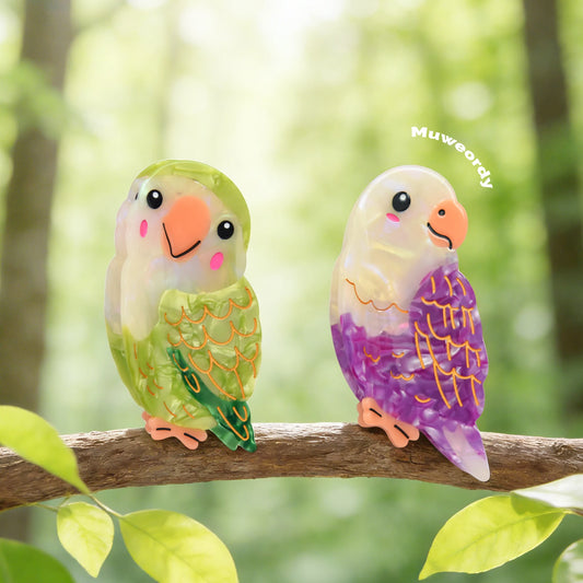 Lovebird Hair Claw Clip | Bon Bon Bird Toys