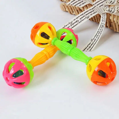 Colorful Dumbbell Bell Toy for Birds, 2 Pack | Bon Bon Bird Toys