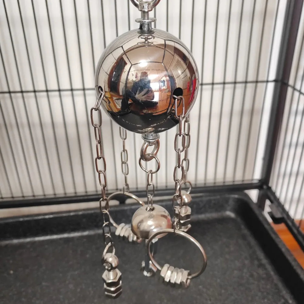 Handmade Stainless Steel Hardware Puzzle Toy for Large Parrots