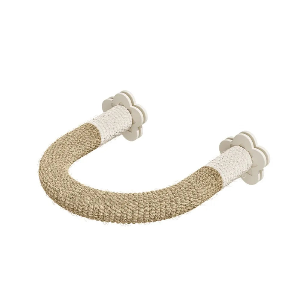 U-Shape Braided Rope Perch with Plastic Cage Mounts