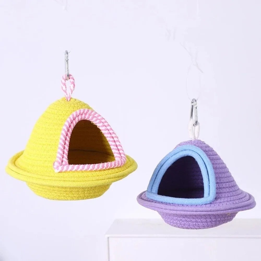 Handwoven Cotton Bird Nest | Bon Bon Bird Toys