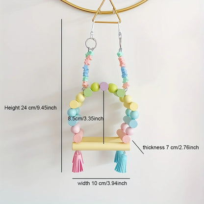 Pastel Wood Bird Cage Toys & Accessories | Bon Bon Bird Toys