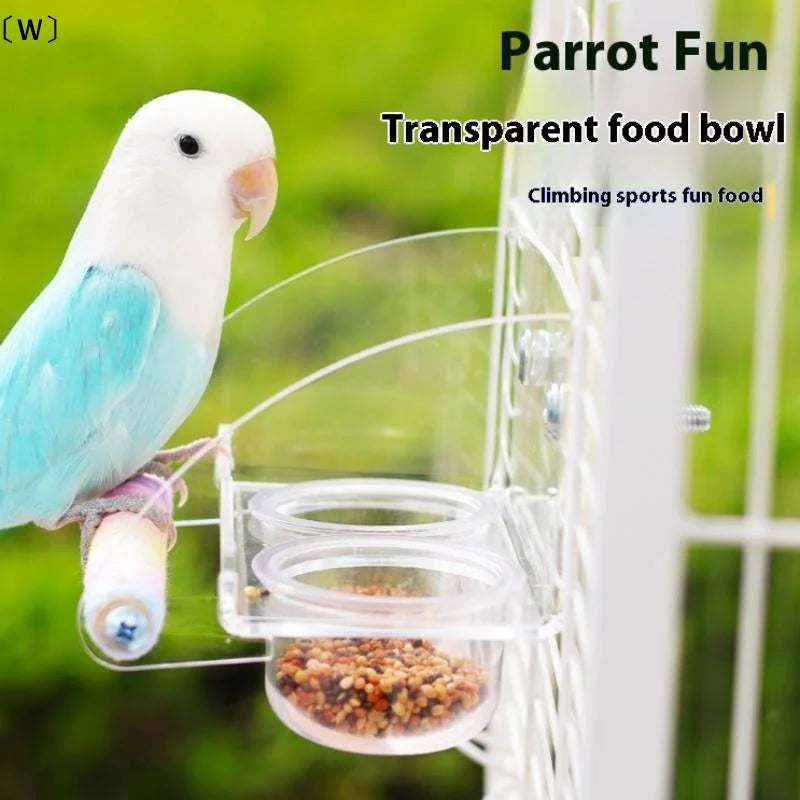 Clear Acrylic Bird Feeder Bowl | Bon Bon Bird Toys