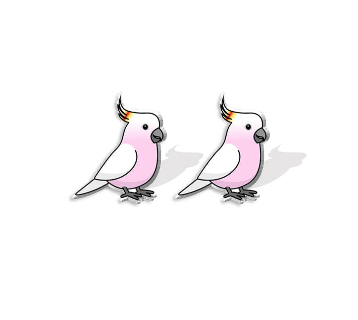 Budgie Acrylic Stud Earrings | Bon Bon Bird Toys