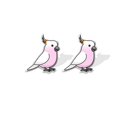 Budgie Acrylic Stud Earrings | Bon Bon Bird Toys