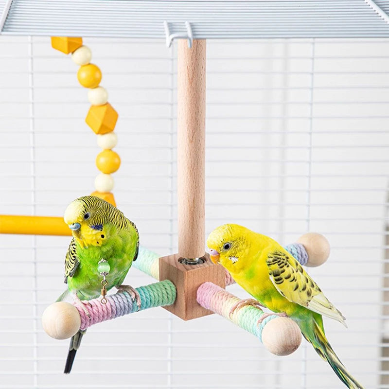 Rotating Windmill Perch Stand for Small Birds | Bon Bon Bird Toys