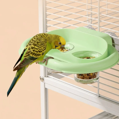 Double Compartment Cage Feeder for Birds | Bon Bon Bird Toys