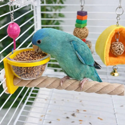 Cage-Mount Feeder Cup with Perch
