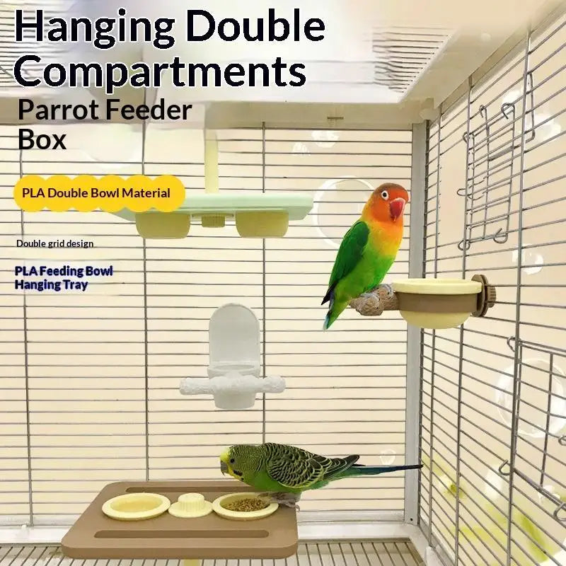 PLA Bird Feeder Bowls & Hanging Trays | Bon Bon Bird Toys