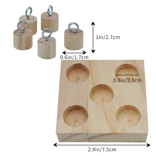 Wooden Parrot Training Puzzle Toy | Bon Bon Bird Toys