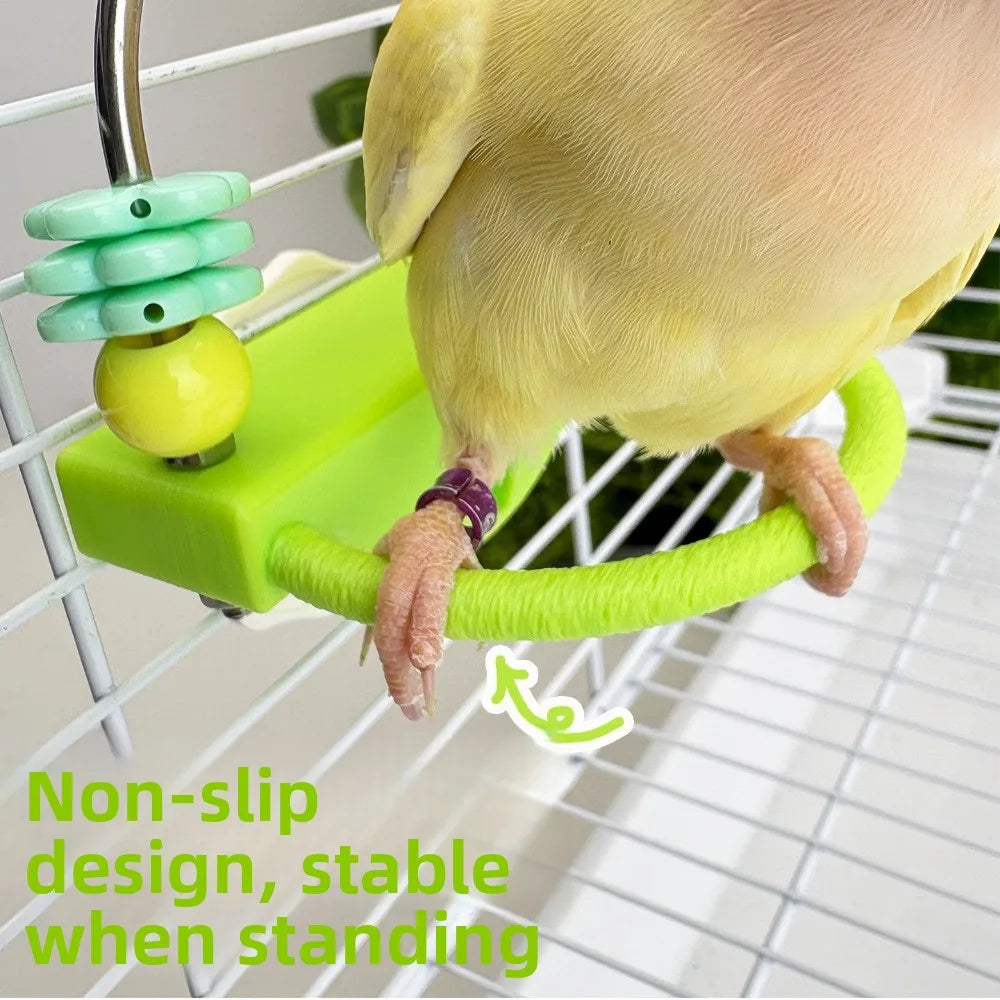 Flower Bead Platform Perch for Small Birds | Bon Bon Bird Toys