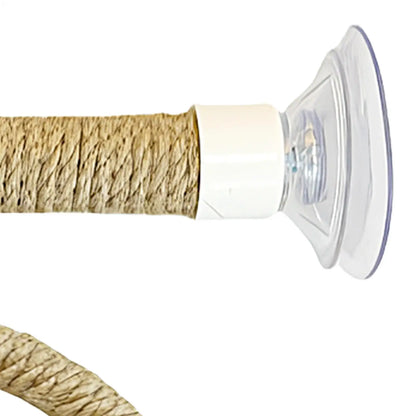 Jute Rope Suction Cup Window Perch for Birds | Bon Bon Bird Toys