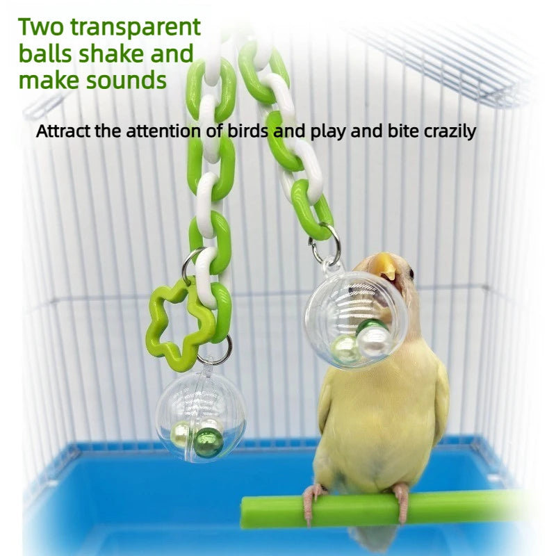 Transparent Hanging Ball Toy for Birds | Bon Bon Bird Toys
