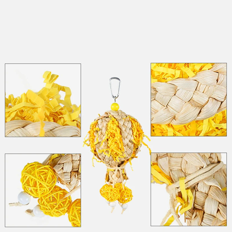 Woven Rattan Ball Bird Toy | Bon Bon Bird Toys