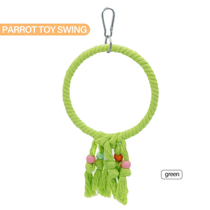 Hemp Rope Ring Swing for Birds | Bon Bon Bird Toys