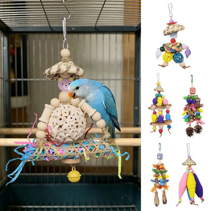 Hanging Natural Bird Toy — Assorted Styles | Bon Bon Bird Toys
