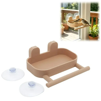 Window Suction Cup Bird Feeder & Perch | Bon Bon Bird Toys
