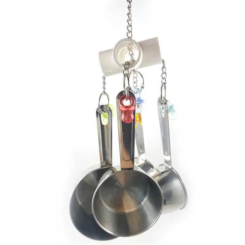 Hanging Stainless Steel Cup Chain Bird Toy