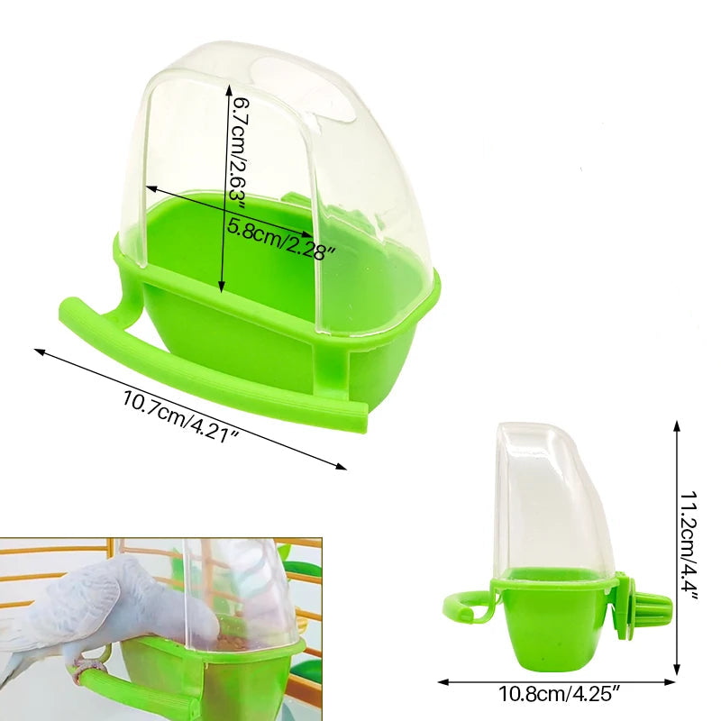 Dome Lid Bird Feeder and Bath with Perch Pole