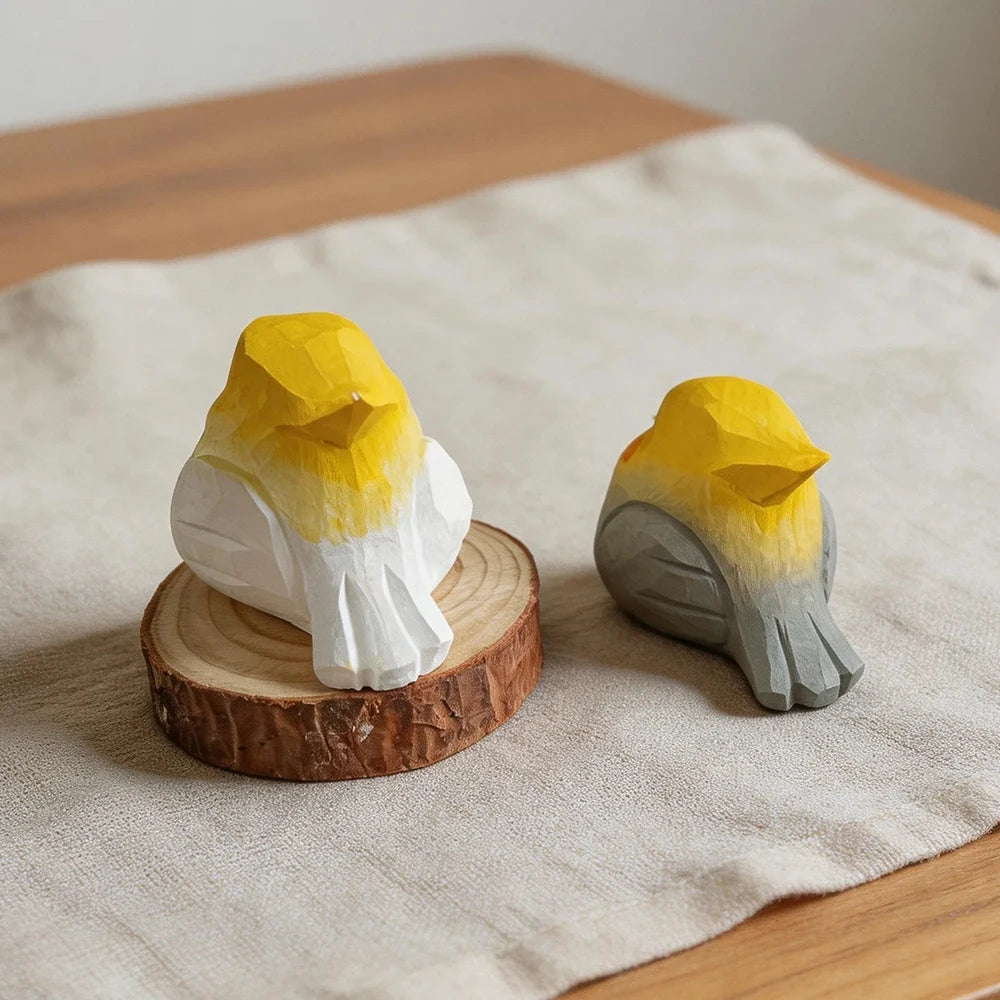 Hand-Carved Cockatiel Figurine | Bon Bon Bird Toys