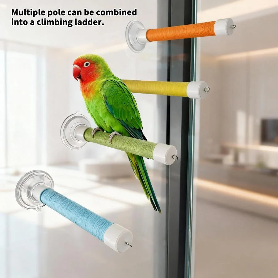 Suction Cup Window Perch for Birds | Bon Bon Bird Toys